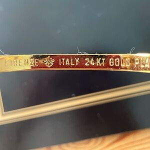 24 karat gold plated bracelet from Florence Italy